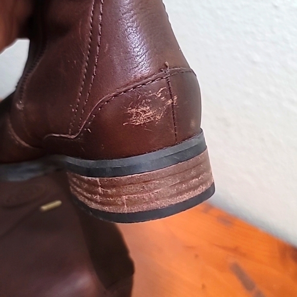 ROCKPORT WOMEN'S TRISTINA GORE TALL LEATHER WATERPROOF WIDE CALF BROWN BOOTS 7 - Picture 15 of 16